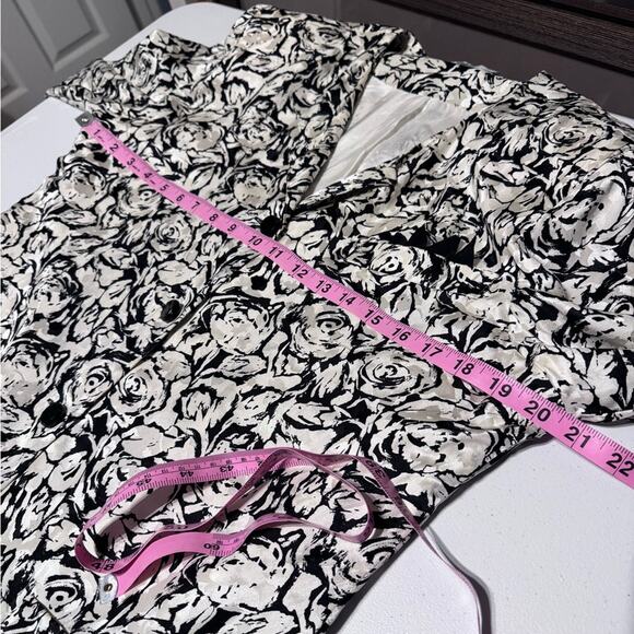 Vintage St. Gillian Petites 100% Silk Jacket Abstract Floral Women's Size 12 - Picture 12 of 12